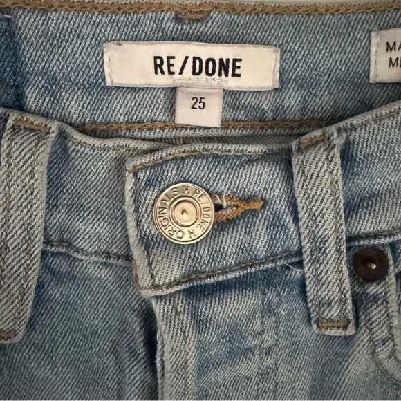 RE/DONE 90's High Rise Ankle Crop Jeans Size 25 - Picture 7 of 8